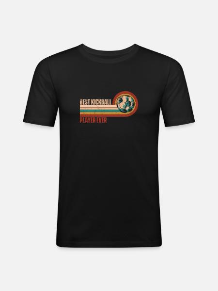 Kickball - T-shirt près du corps Homme - noir