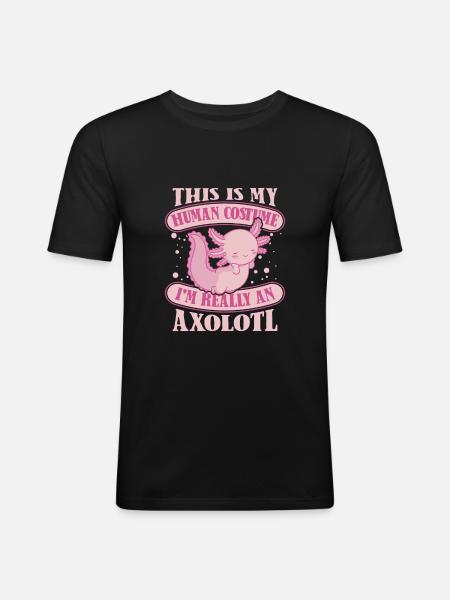 Axolotl fish - Men's Slim Fit T-Shirt - black
