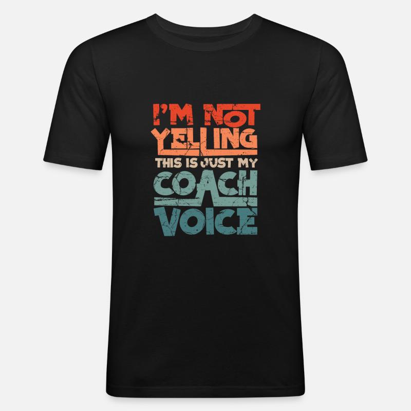 Coach Trainer - Männer Slim Fit T-Shirt - Schwarz