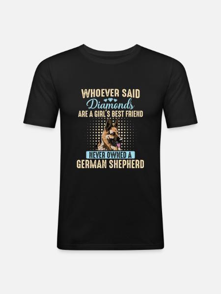 German Shepherd Dog - Men's Slim Fit T-Shirt - black