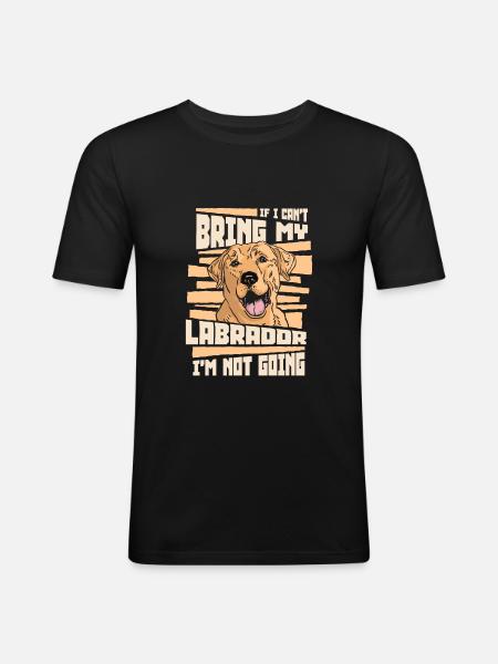 Labrador Dog - Men's Slim Fit T-Shirt - black