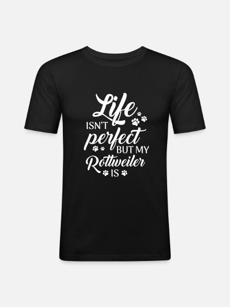 Rottweiler Dog - Men's Slim Fit T-Shirt - black