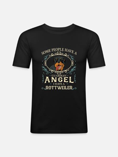 Rottweiler Dog - Men's Slim Fit T-Shirt - black