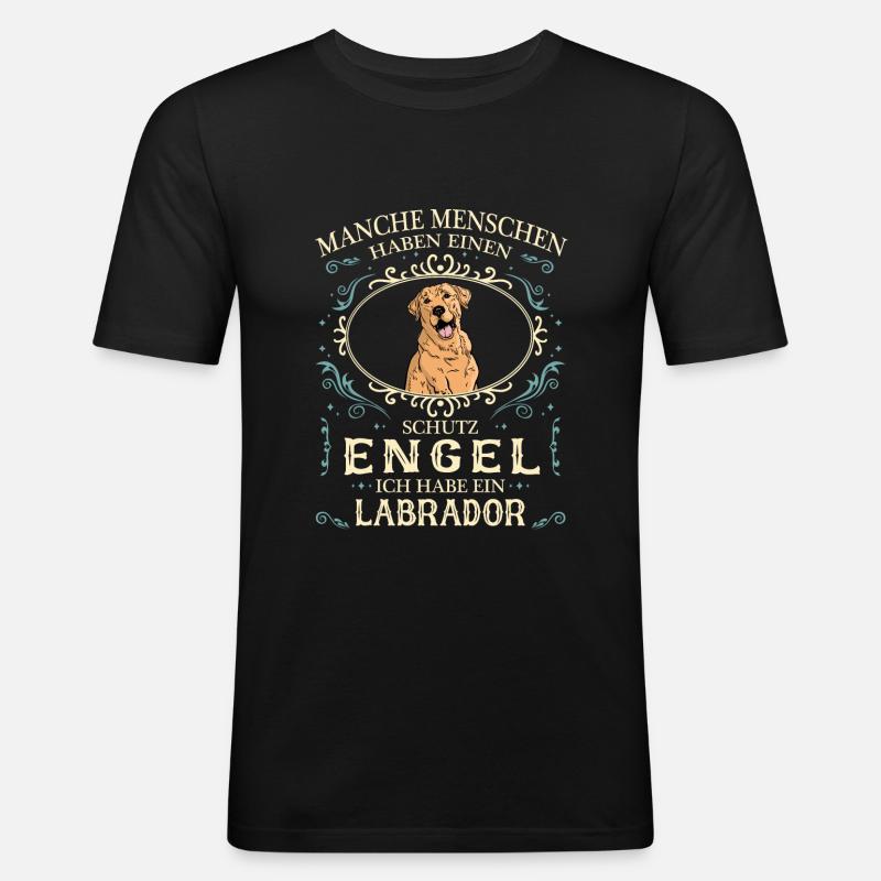 Labrador Hund Hundehalter - Männer Slim Fit T-Shirt - Schwarz