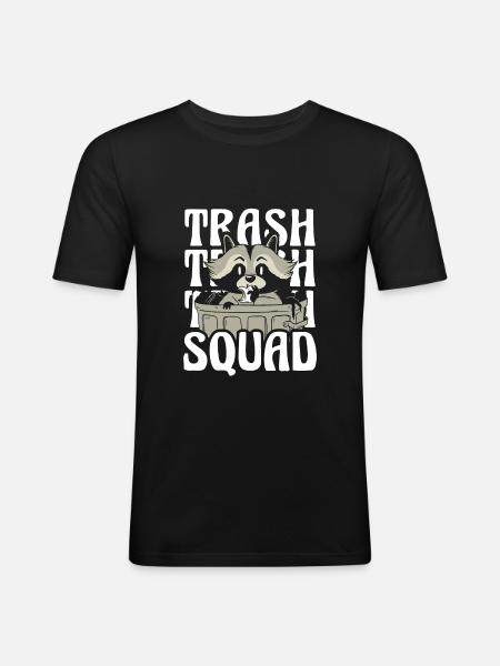 Raccoon - Men's Slim Fit T-Shirt - black