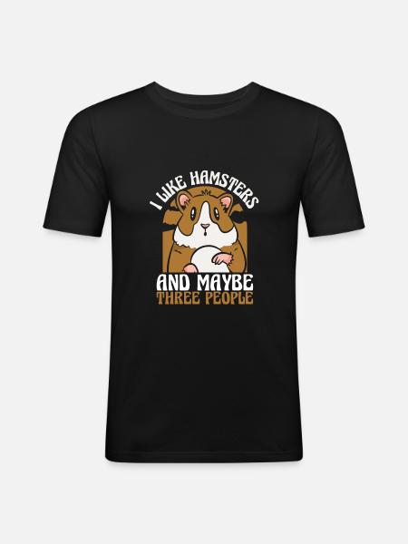 Hamster - T-shirt près du corps Homme - noir