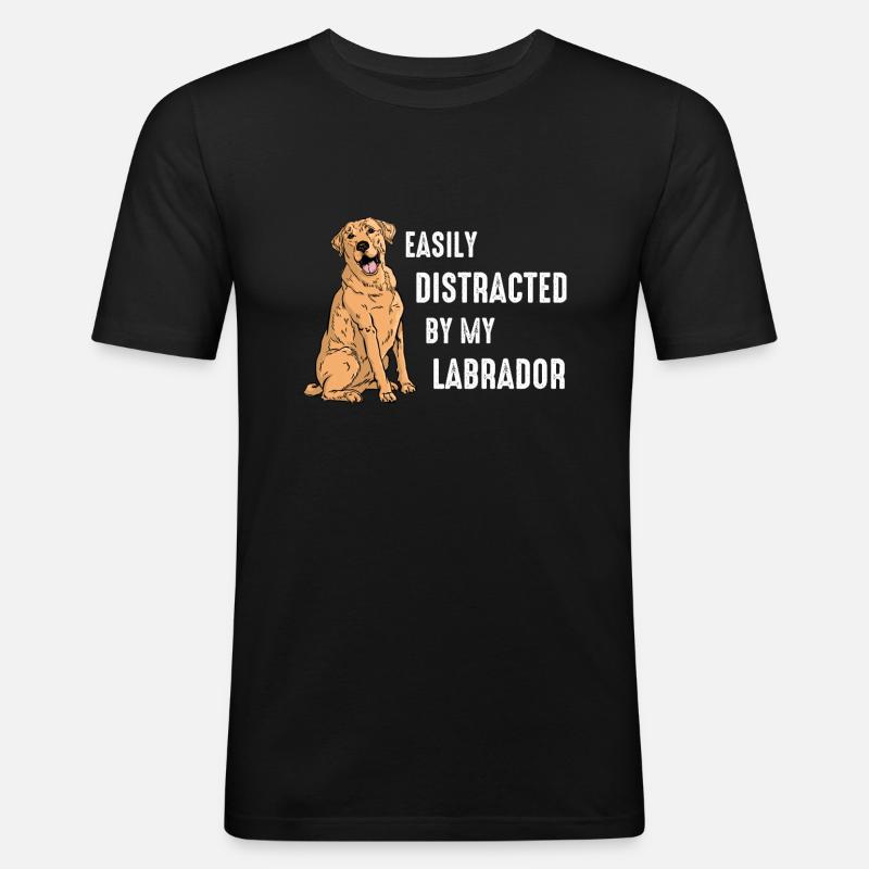 Labrador Hund - Männer Slim Fit T-Shirt - Schwarz