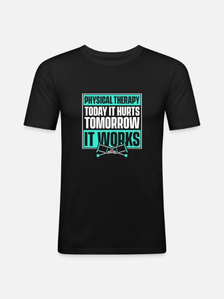 Physiotherapy Therapist Assistant - Men's Slim Fit T-Shirt - black