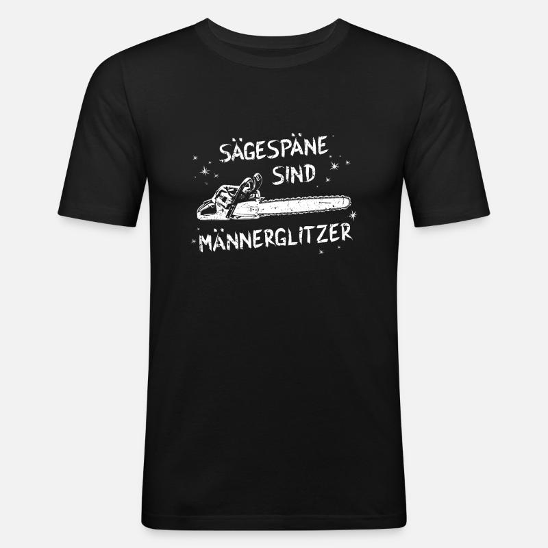 Männerglitzer - Männer Slim Fit T-Shirt - Schwarz