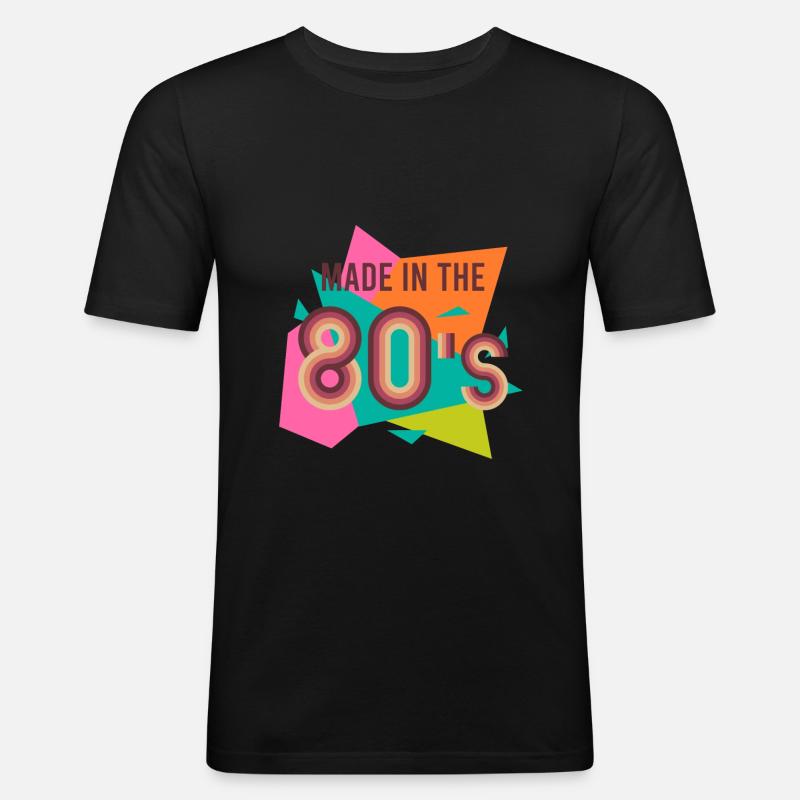 Made in the 80's - Männer Slim Fit T-Shirt - Schwarz