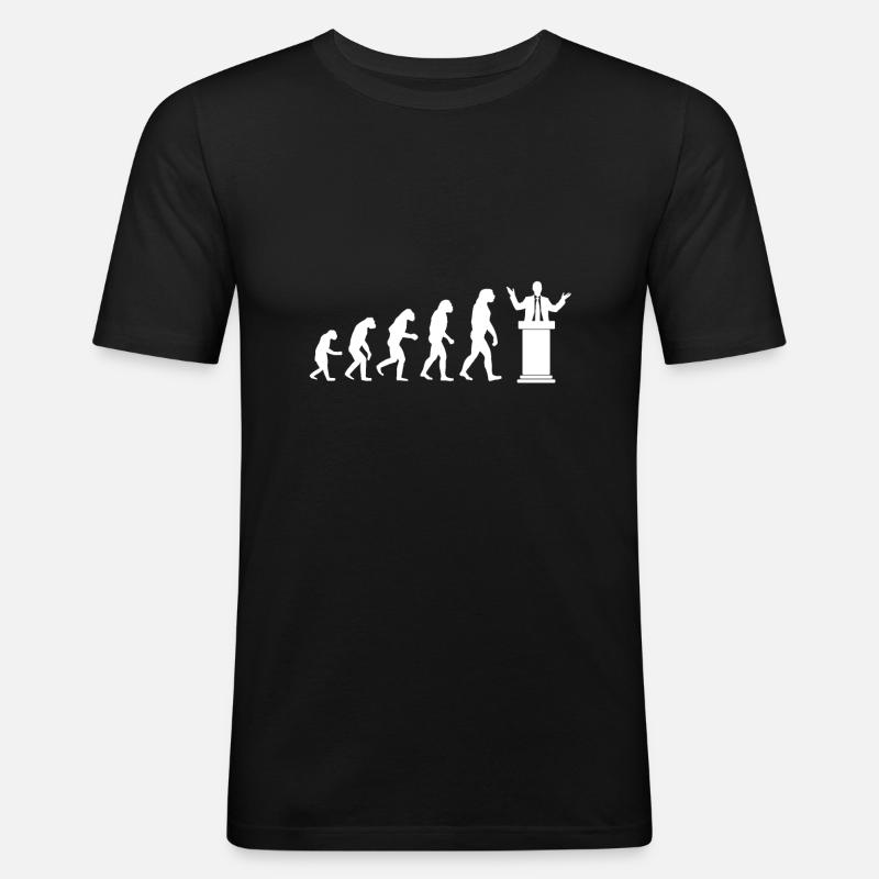 Lawyer - Evolution - Gift - Judge - Men's Slim Fit T-Shirt - black