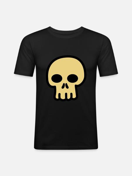 Skull Drawing Sweet - Men's Slim Fit T-Shirt - black