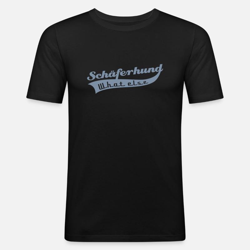 Schäferhund - Männer Slim Fit T-Shirt - Schwarz