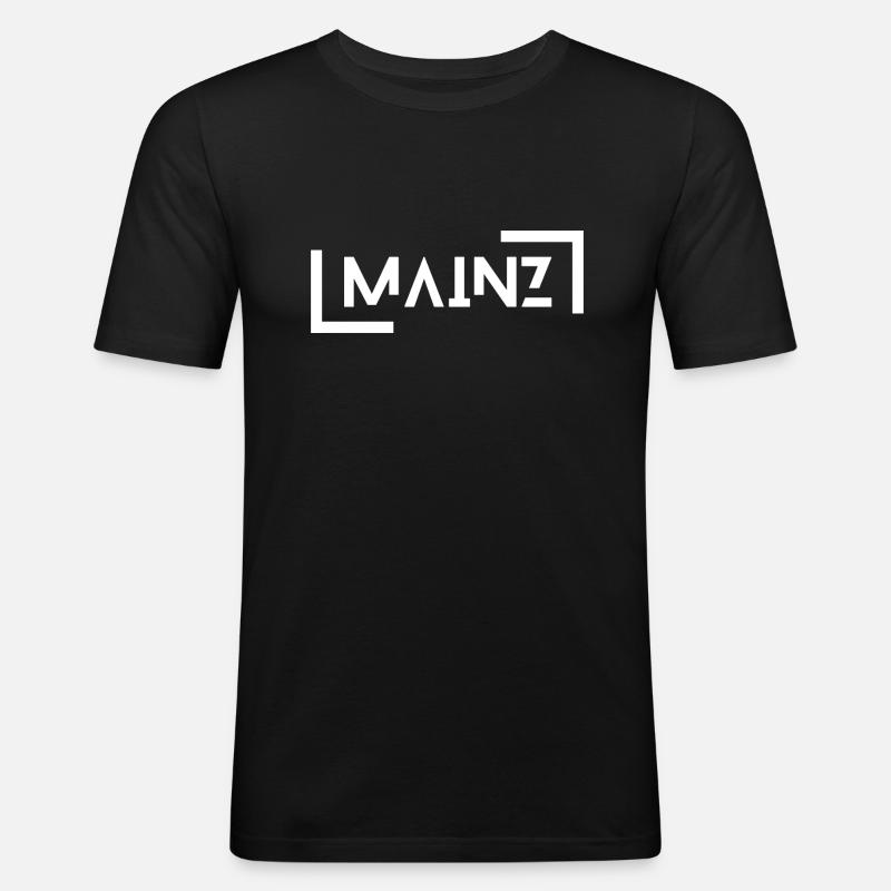 Mainz - Männer Slim Fit T-Shirt - Schwarz