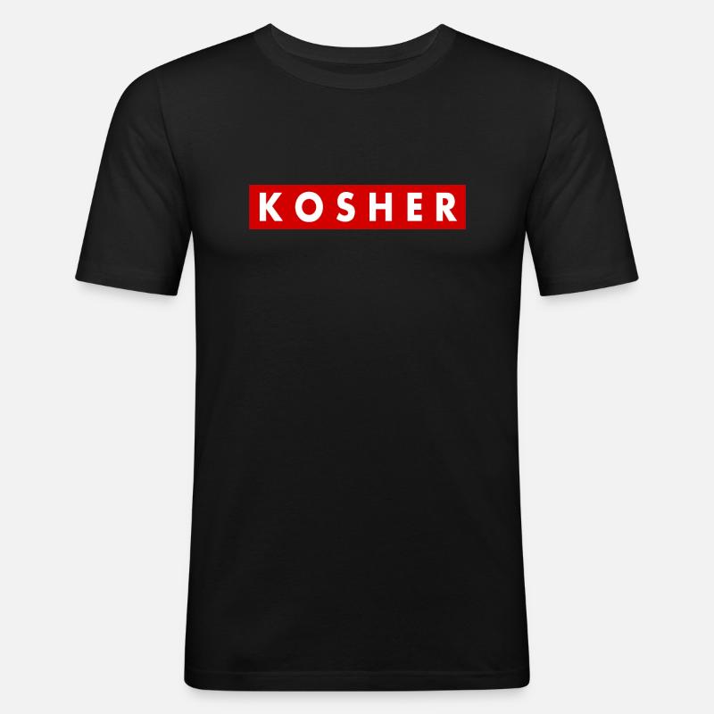 Kosher - Männer Slim Fit T-Shirt - Schwarz
