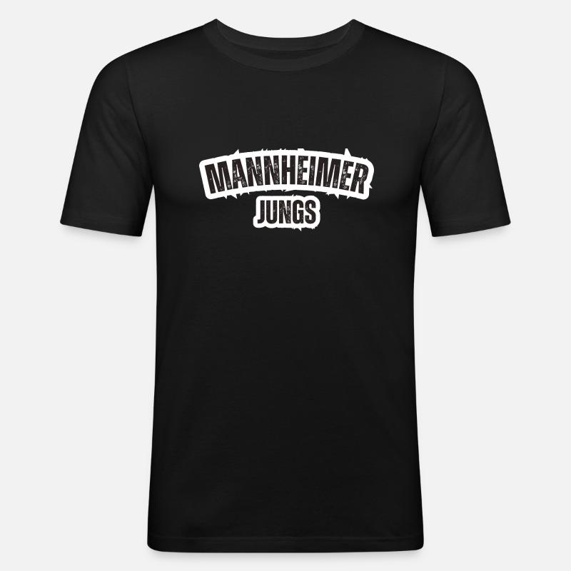 Mannheimer Jungs - Männer Slim Fit T-Shirt - Schwarz