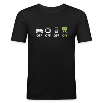 Padel Padel Joueur Padeltennis Padel Tennis - T-shirt près du corps Homme - noir - Devant - Nik (191cm)