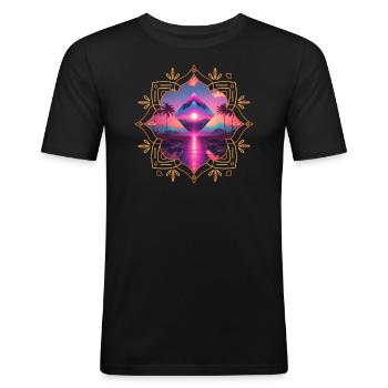 Cute Colorful Diamond - Men's Slim Fit T-Shirt - black - Front - Nik (191cm)