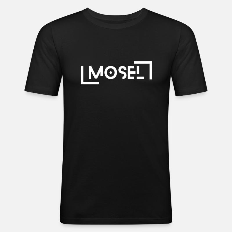 Mosel - Männer Slim Fit T-Shirt - Schwarz