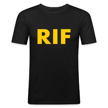 Rif - T-shirt près du corps Homme - noir - Devant - Nik (191cm)