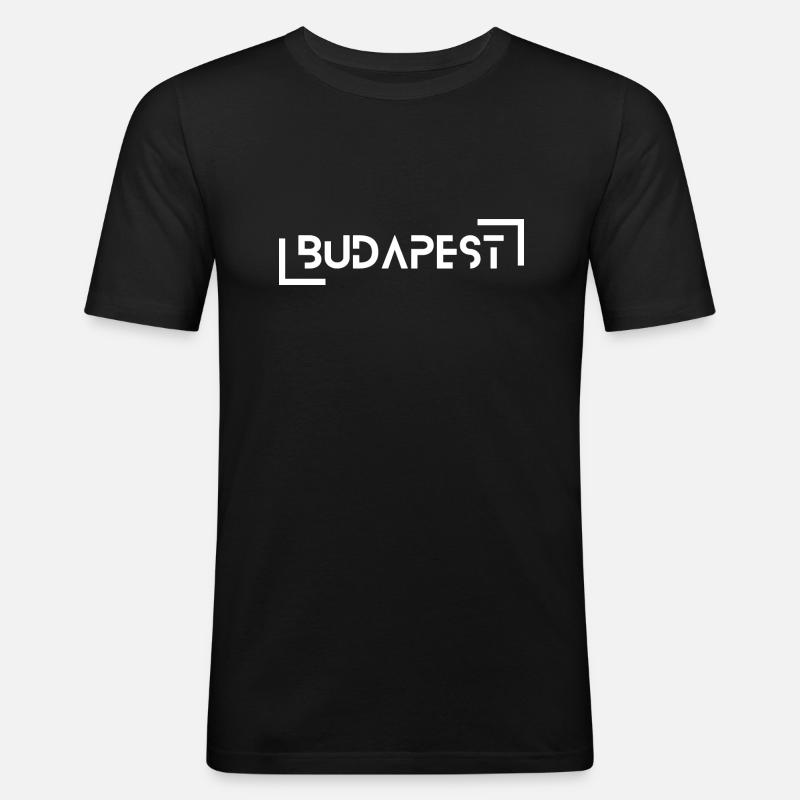 Budapest - Männer Slim Fit T-Shirt - Schwarz