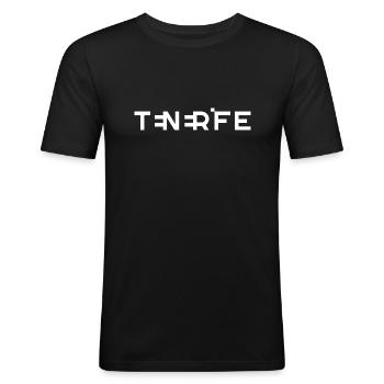 TENERIFE (Tenerife) – Îles Canaries – Espagne - T-shirt près du corps Homme - noir - Devant - Nik (191cm)