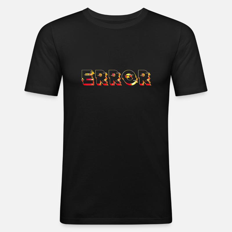 Error - Men's Slim Fit T-Shirt - black