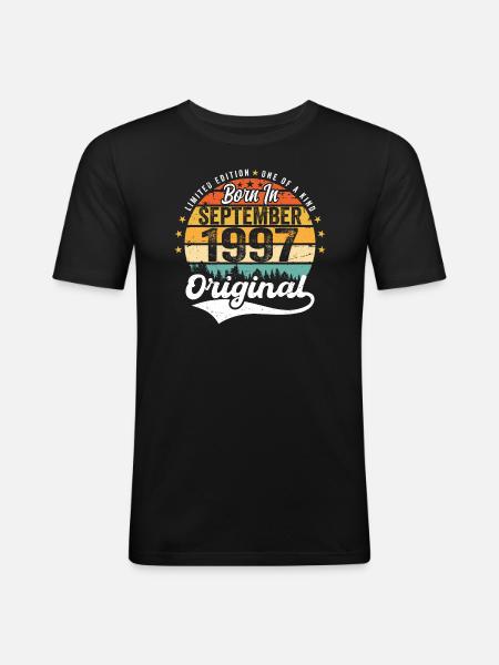 September 1997 Jubilee 1997 September - Men's Slim Fit T-Shirt - black