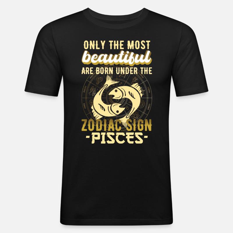 Zodiac Pisces Pisces Gift - Men's Slim Fit T-Shirt - black