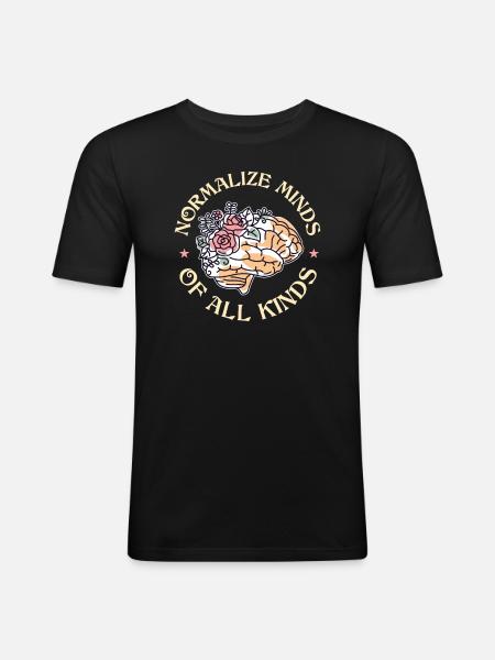 Minds Of All Kinds Neurodiversity - Men's Slim Fit T-Shirt - black