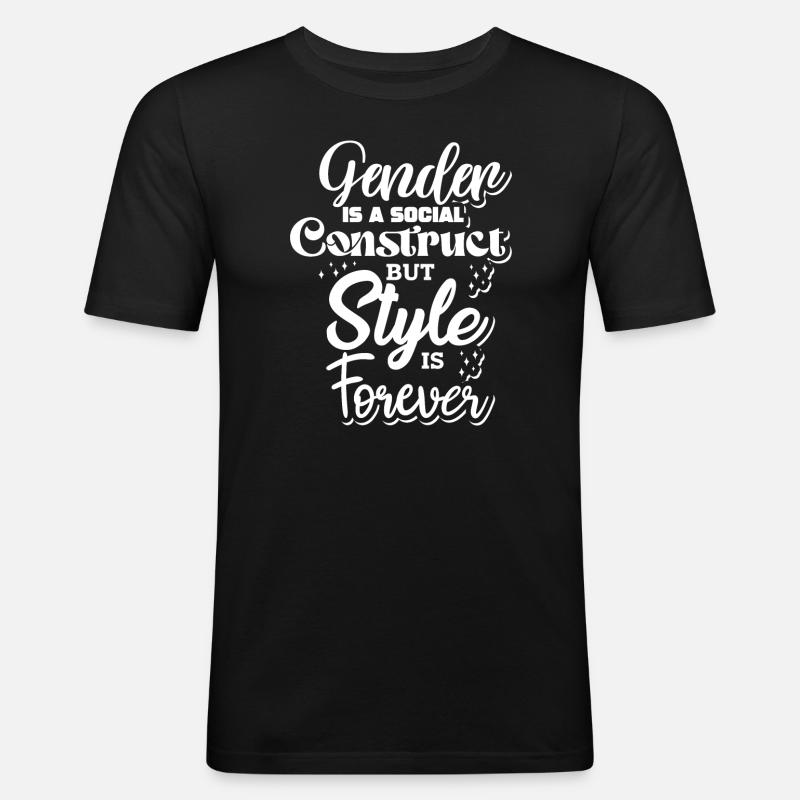 Androgynous Nonbinary - Men's Slim Fit T-Shirt - black