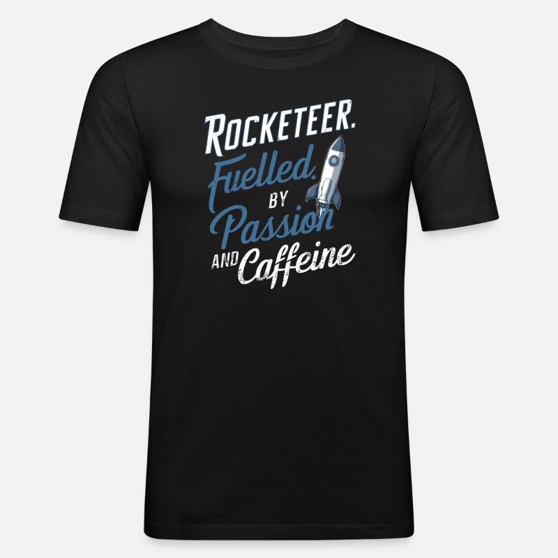 Modell Rocket Builder - Männer Slim Fit T-Shirt - Schwarz
