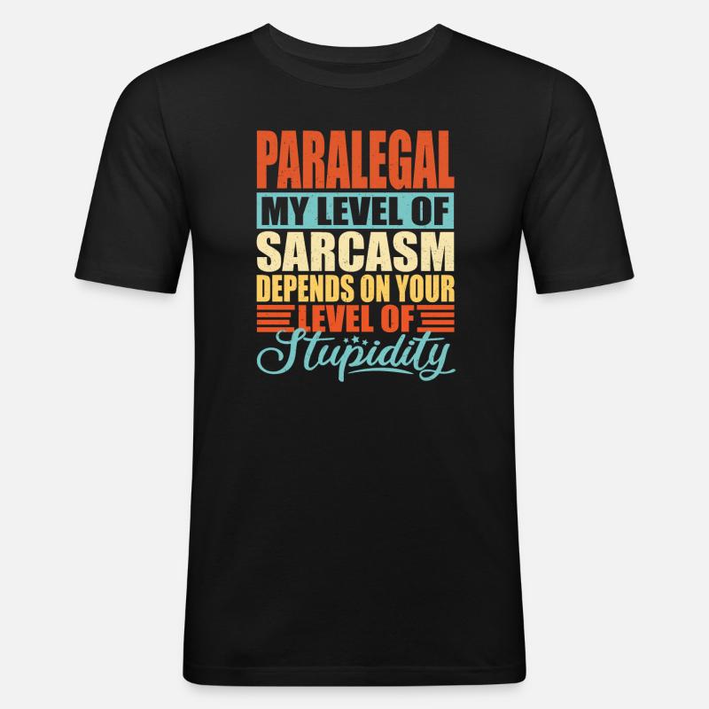 Rechtsanwaltsfachangestellte - Männer Slim Fit T-Shirt - Schwarz