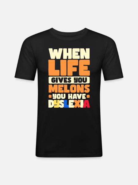 Dyslexic - Men's Slim Fit T-Shirt - black