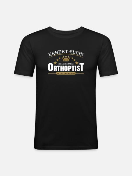 Orthoptist - Männer Slim Fit T-Shirt - Schwarz