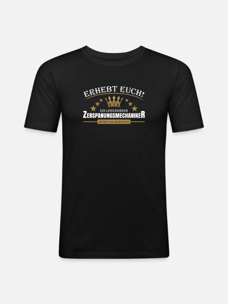 Zerspanungsmechaniker - Männer Slim Fit T-Shirt - Schwarz