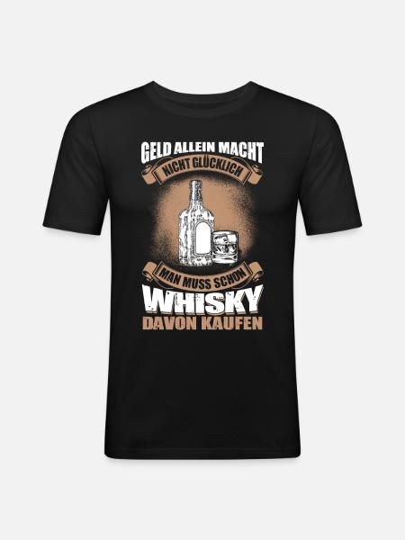 Whisky kaufen - Männer Slim Fit T-Shirt - Schwarz