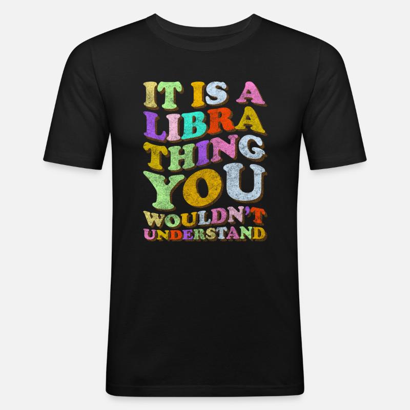 Sternzeichen Sternbild Oktober Stern - Männer Slim Fit T-Shirt - Schwarz