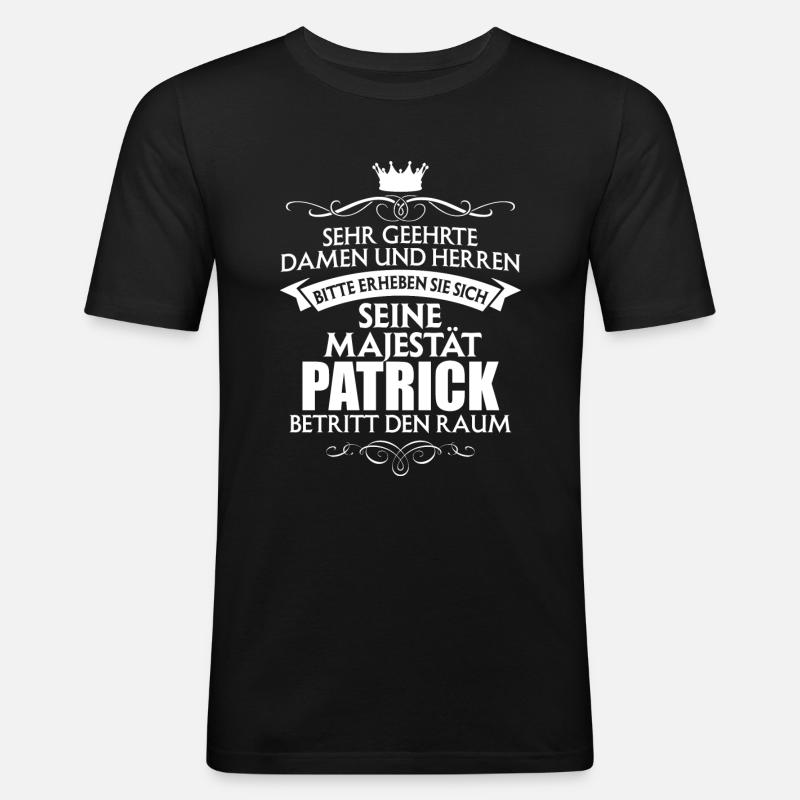 PATRICK - Majestät - Männer Slim Fit T-Shirt - Schwarz