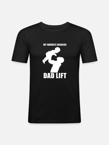 Dad lift - Men's Slim Fit T-Shirt - black