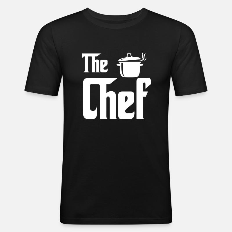 Kochen - Männer Slim Fit T-Shirt - Schwarz