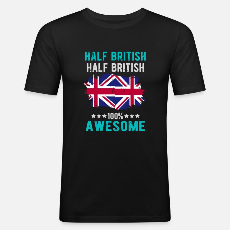 Half British Half British - Men's Slim Fit T-Shirt - black