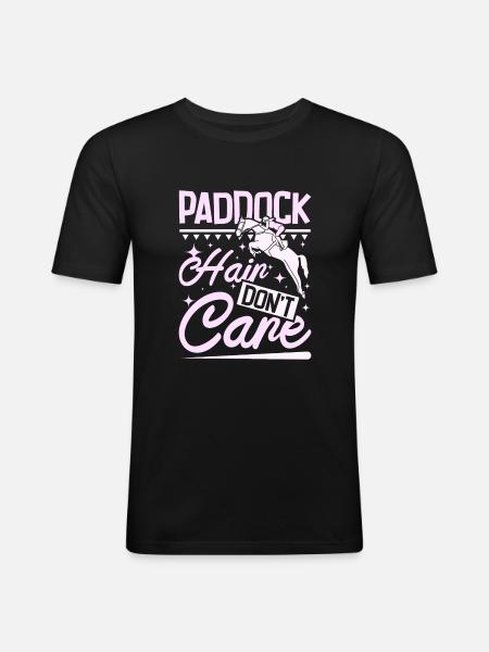 Paddock hair don't care - Men's Slim Fit T-Shirt - black