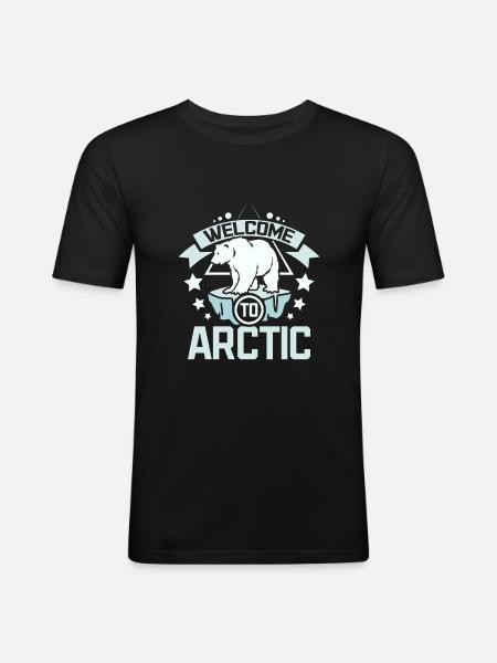 Welcome to arctic - Men's Slim Fit T-Shirt - black