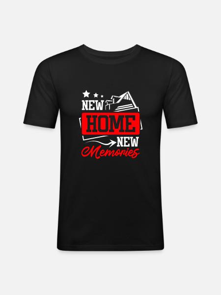New home new memories - Men's Slim Fit T-Shirt - black