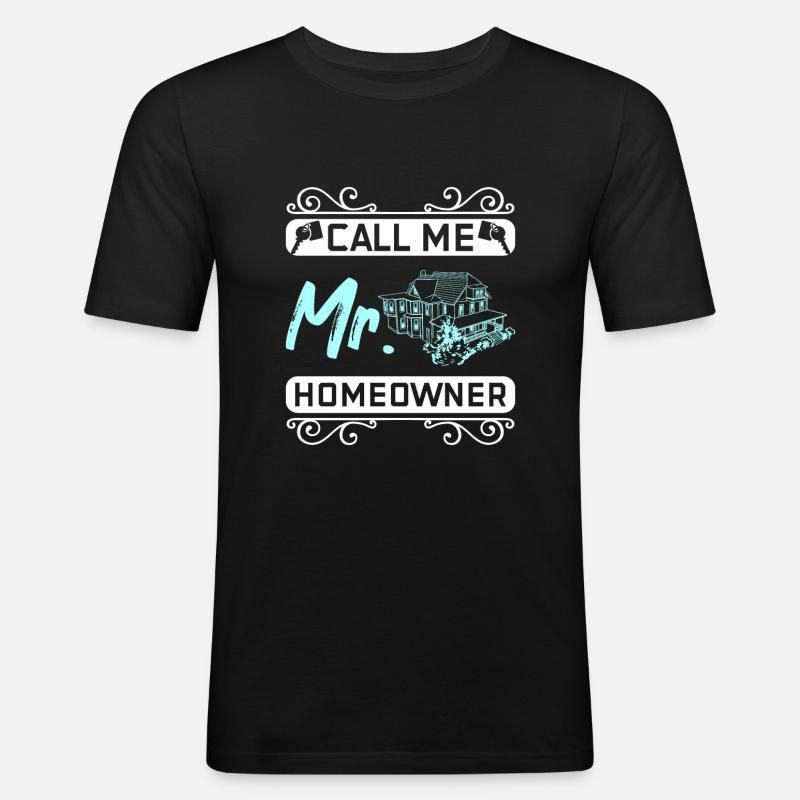 Appelez-moi M. propriétaire - T-shirt près du corps Homme - noir