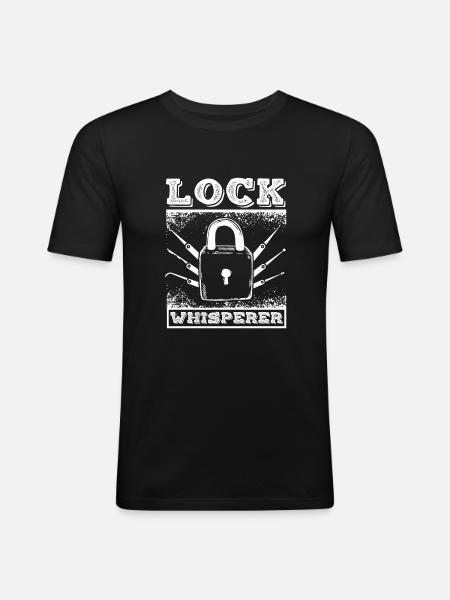 Lock whisperer locksmith - Men's Slim Fit T-Shirt - black