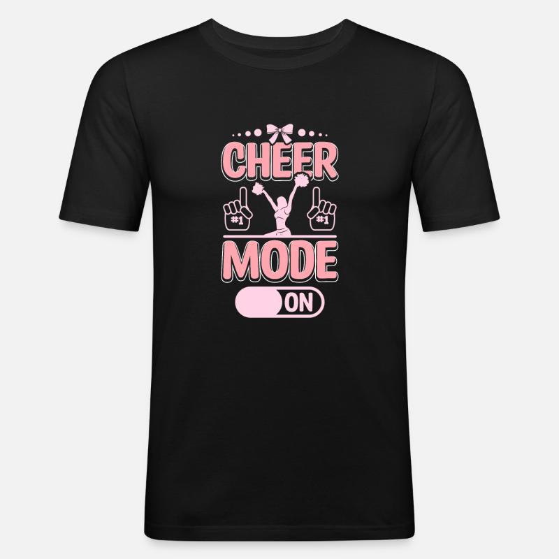 Cheerleader Cheer mode activé - T-shirt près du corps Homme - noir