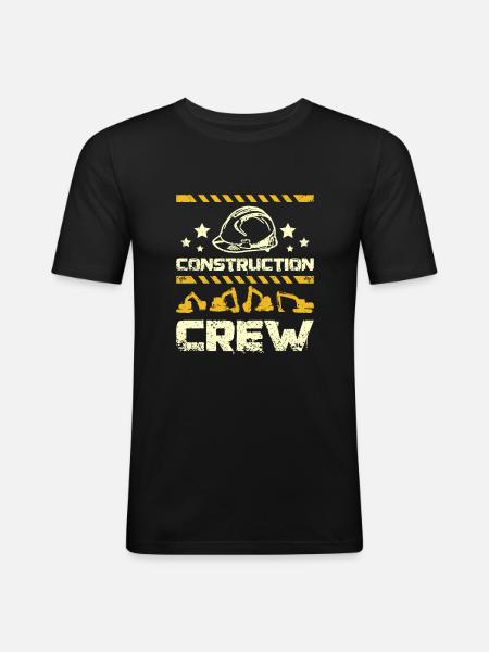 Équipe de construction - T-shirt près du corps Homme - noir