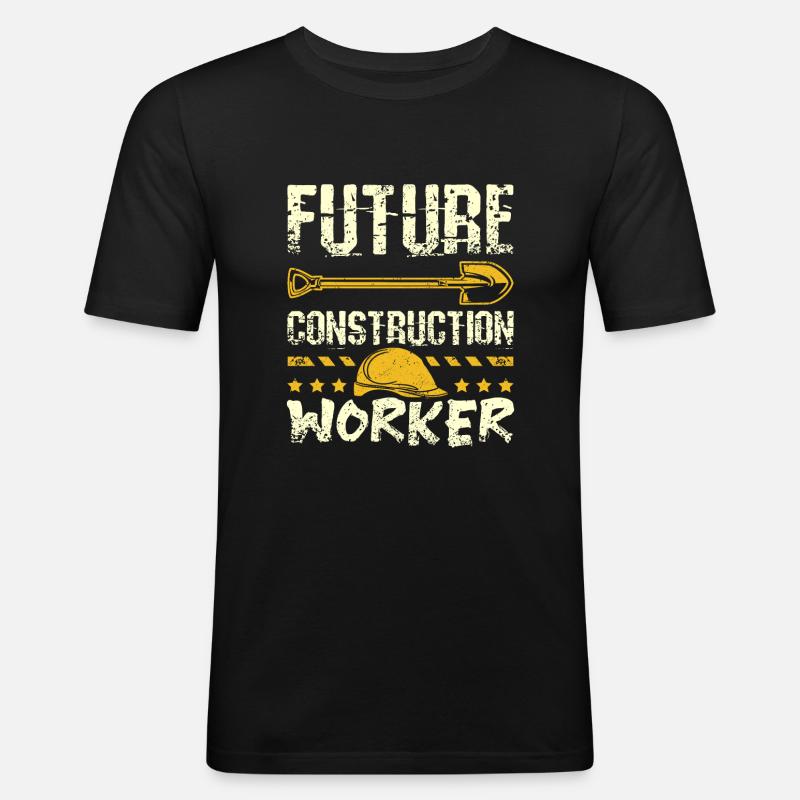 Future construction worker - Men's Slim Fit T-Shirt - black